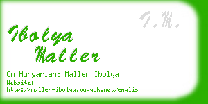 ibolya maller business card